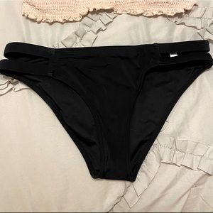 Shade & Shore black bikini bottoms NEW
